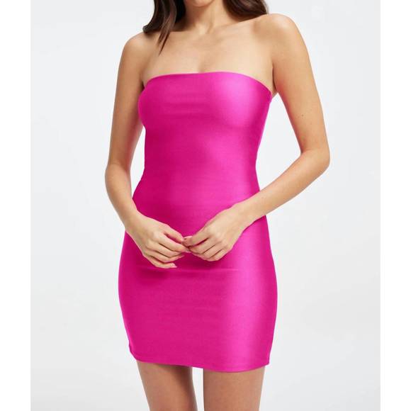 Good American | Dresses | New Good American Shine Tube Dress In Pink |  Poshmark
